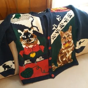 Vintage cat cardigan